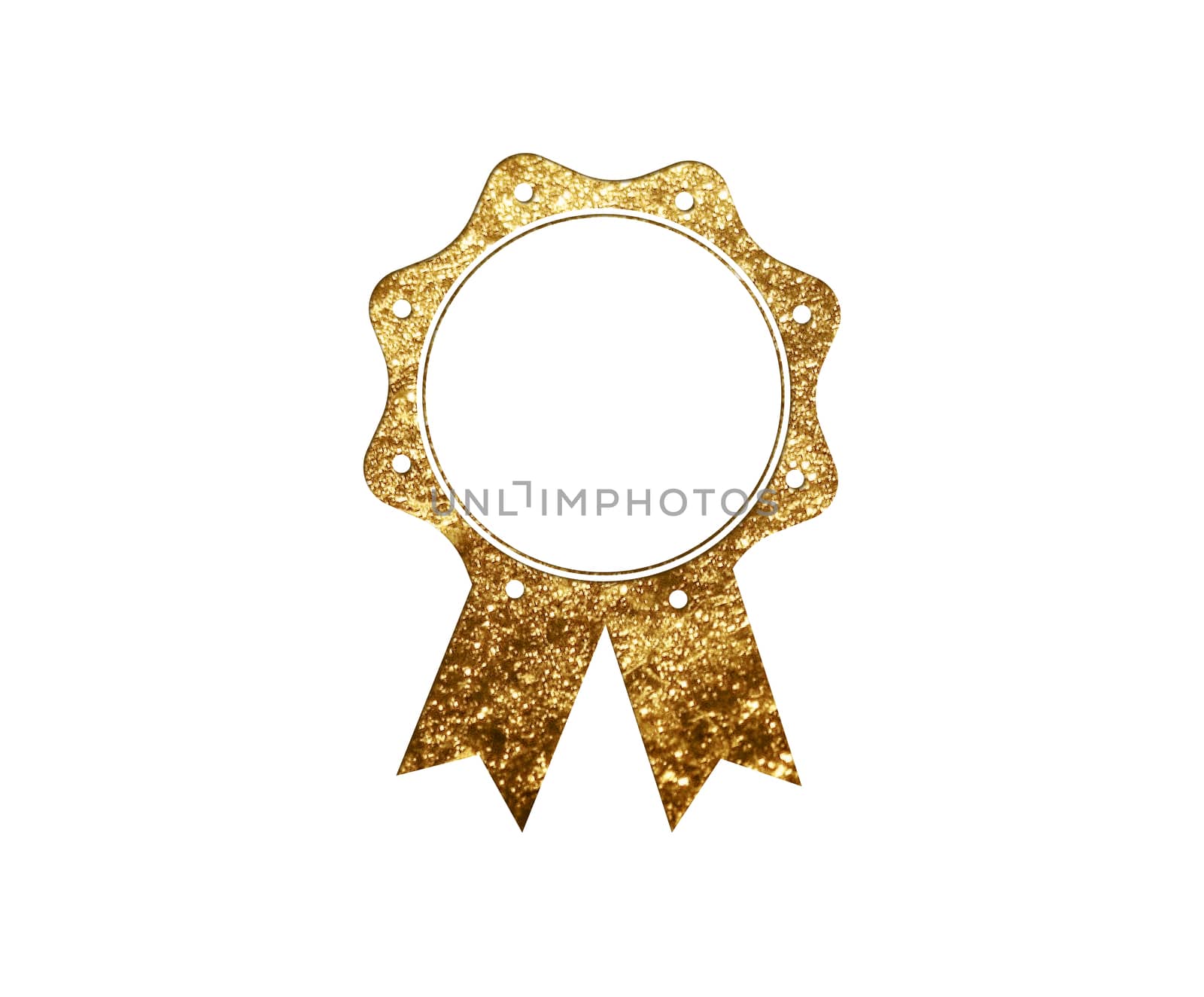 The isolated luxury golden glitter badge flat icon by cougarsan