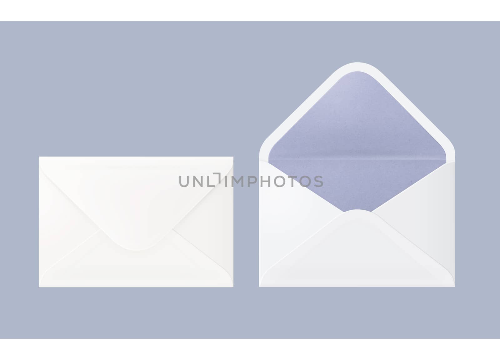 White and blue envelope by environmental materials for postage m by cougarsan