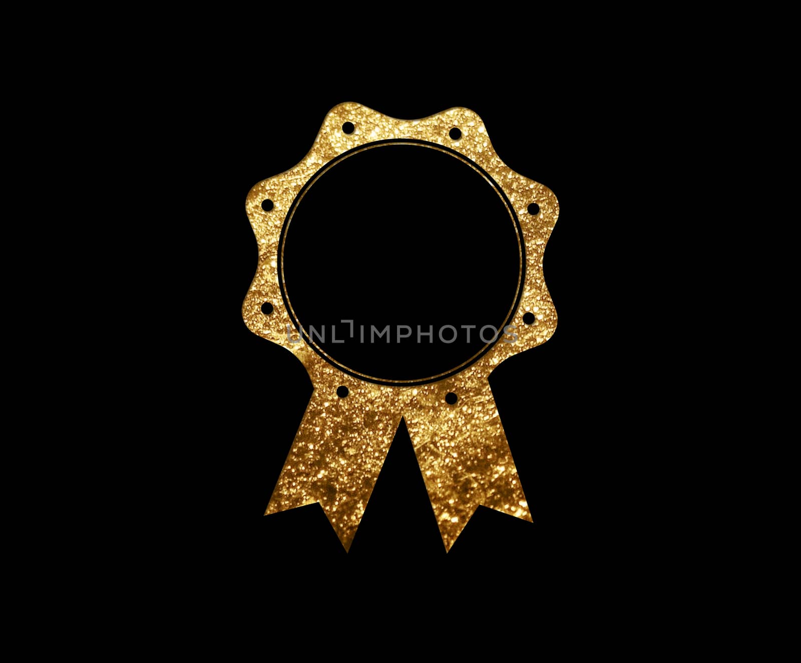 The isolated luxury golden glitter badge flat icon by cougarsan