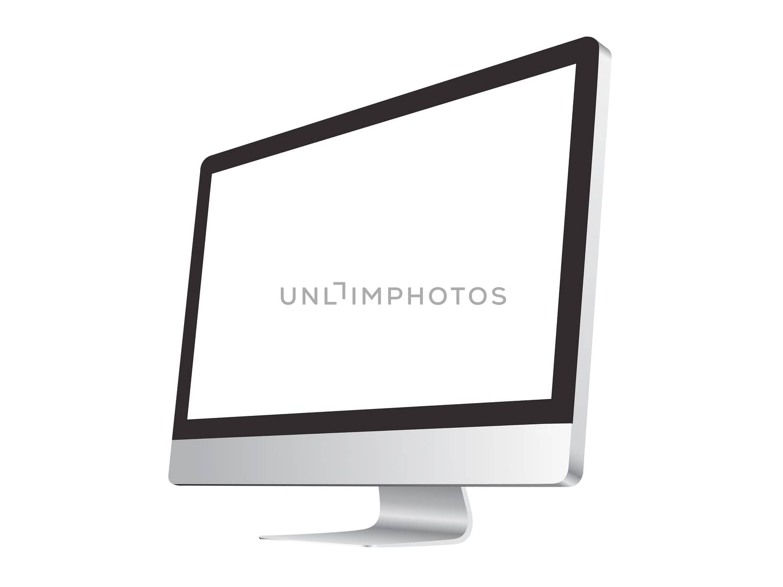 iMac Computer on white background mockup by cougarsan