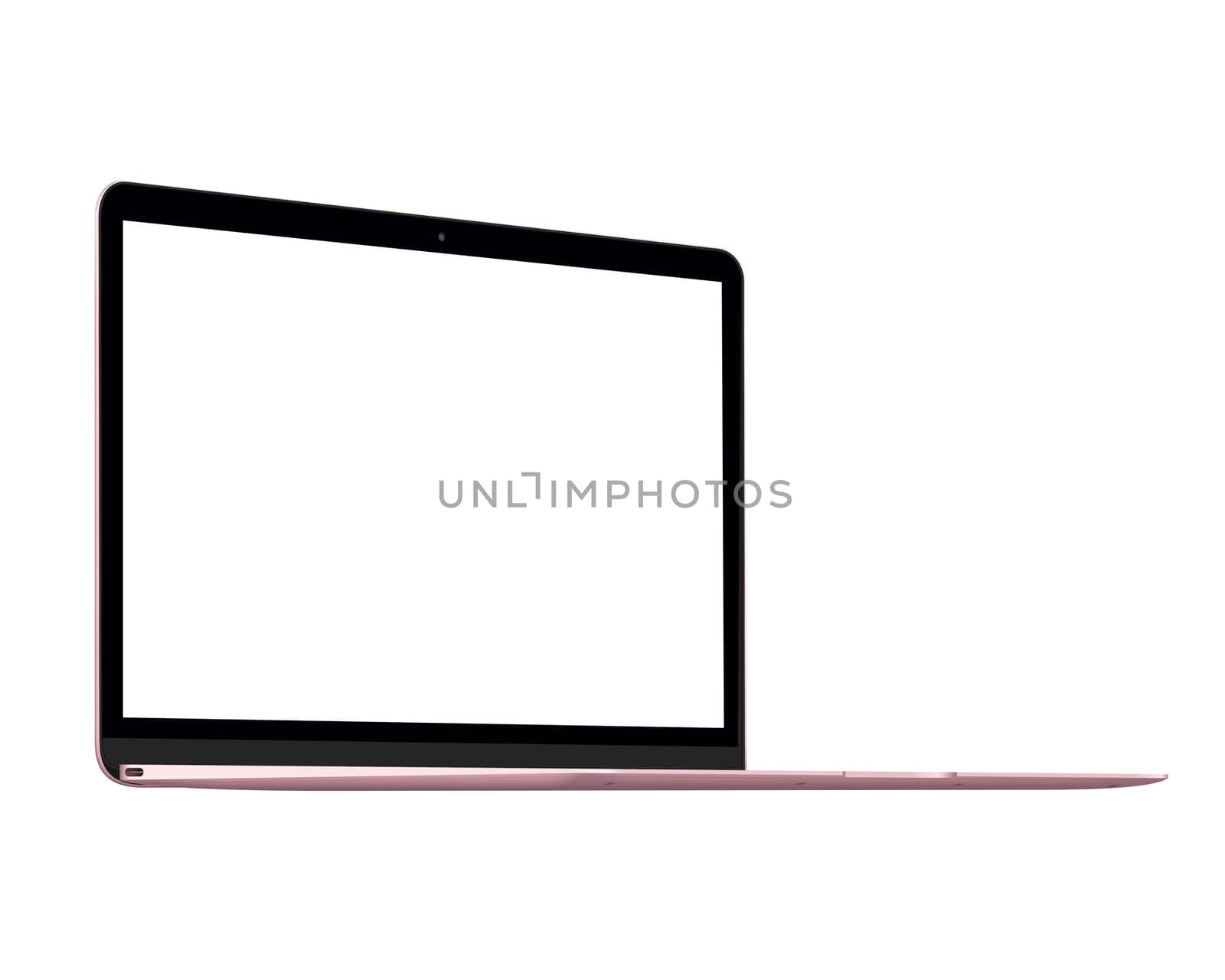 Rose Gold laptop computer mockup by cougarsan