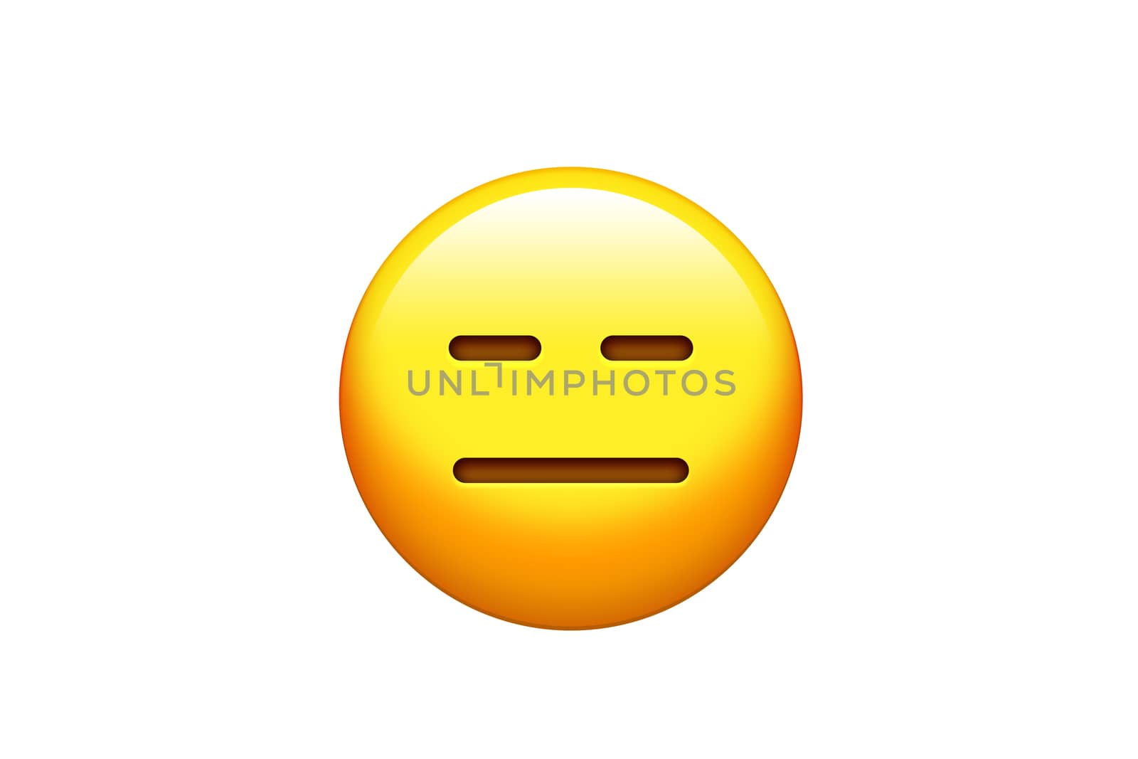 The isolated emoji yellow frown troubled look face icon