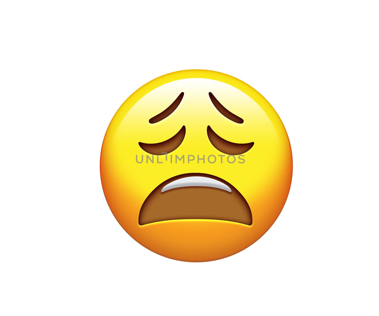 Emoji sad, unhappy and feeling depressed yellow face icon by cougarsan