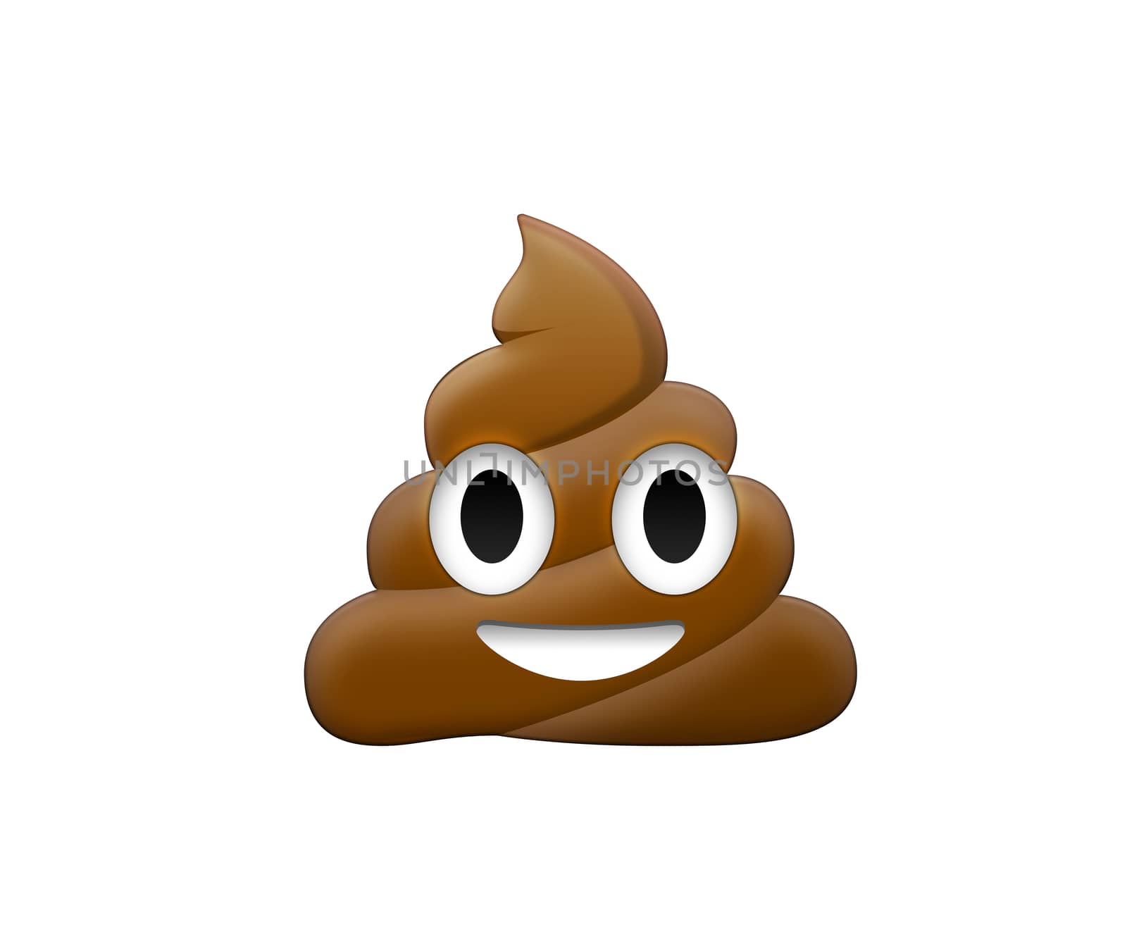 Brown feces with eye and mouth icon by cougarsan