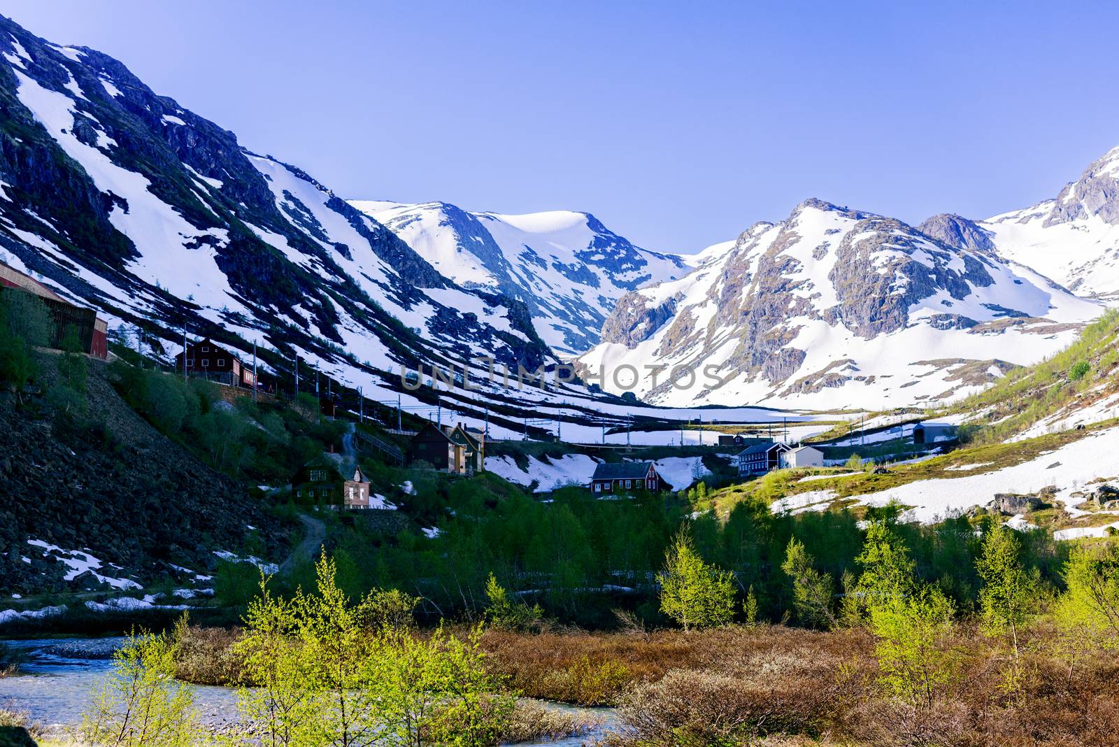 View on landscape near Myrdal village 