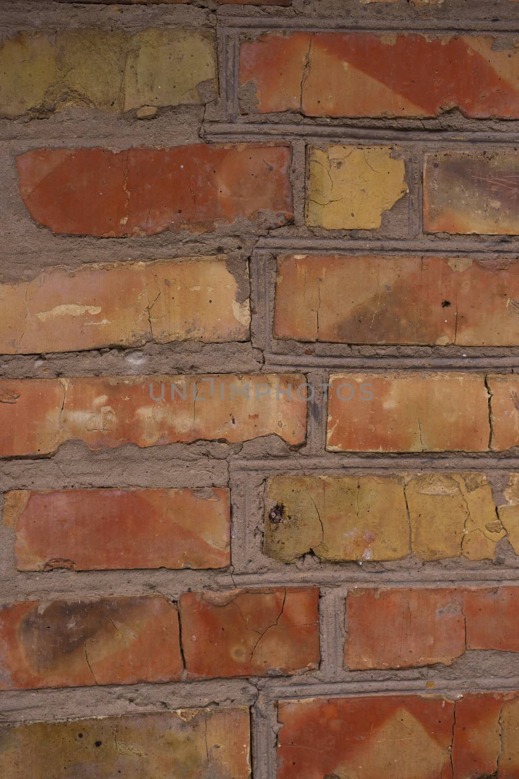 Old orange brick wall pattern. Brick background. Good wallpaper. by alexsdriver