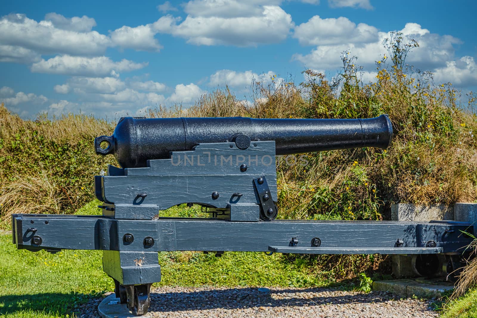 Old Black Cannon on Hill by dbvirago