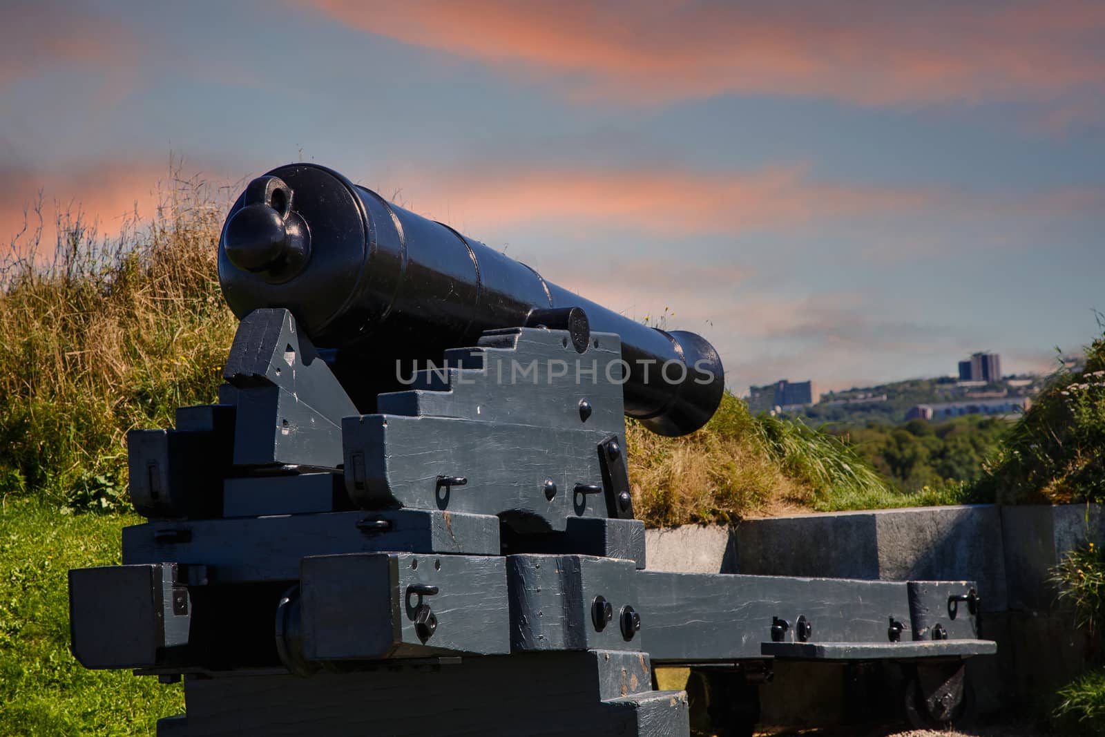 Old Cannon on Hill in Halifax at Dusk by dbvirago