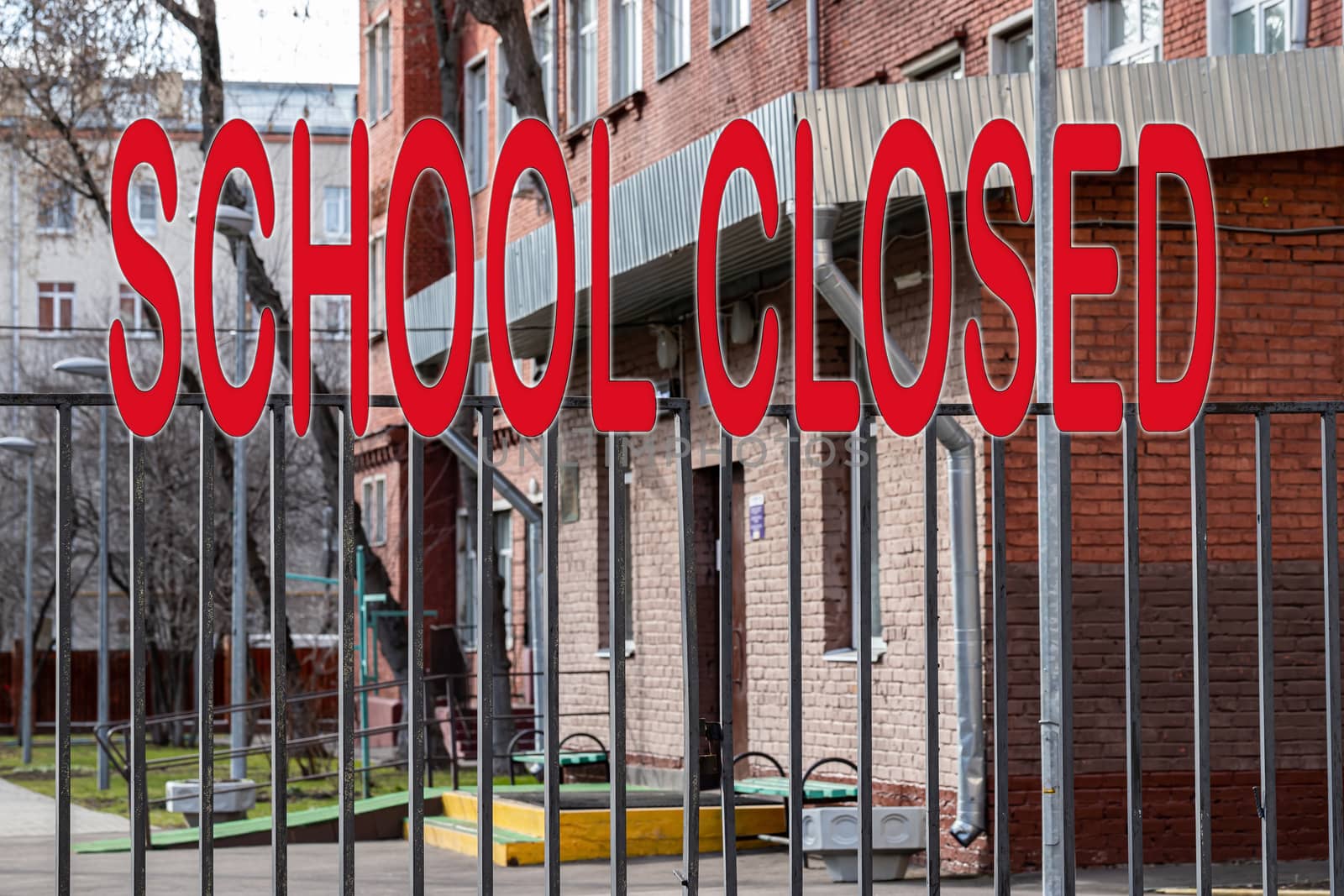 School closed due to Coronavirus. School closure under COVID-19 global pandemic. by bonilook