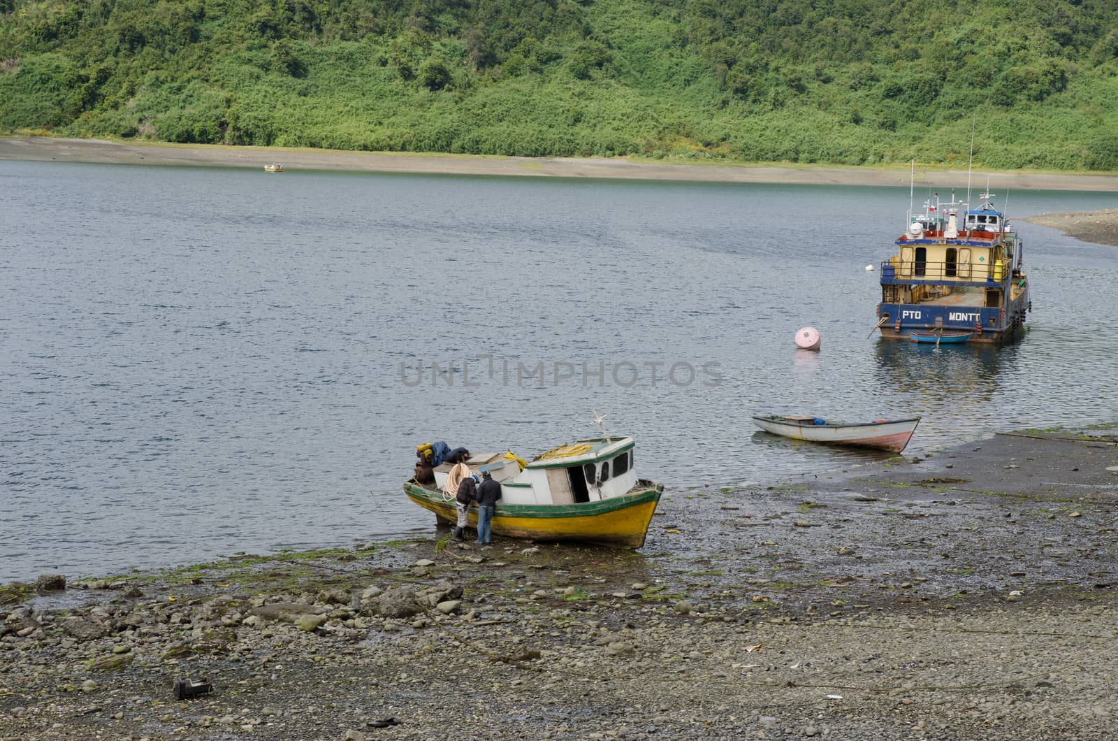 Boats in the Angelmo district of Puerto Montt. by VictorSuarez