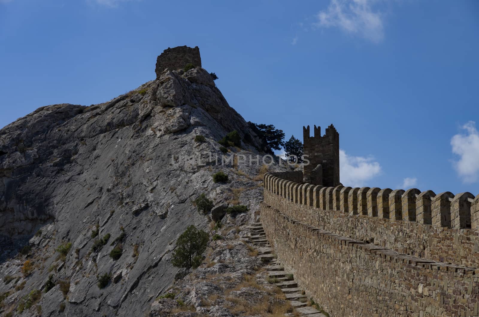 Ancient Genoese fortress in Sudak town. Crimea, Russia. Ukraine by Smoke666