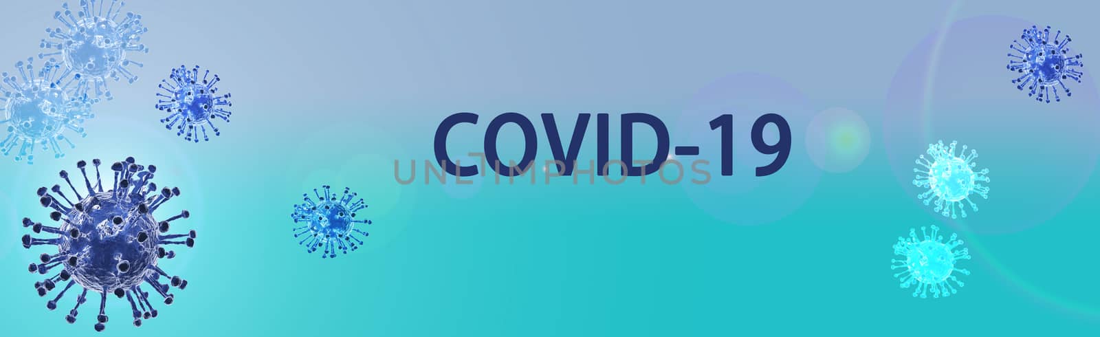 banner covid virus blue style by pickaalo