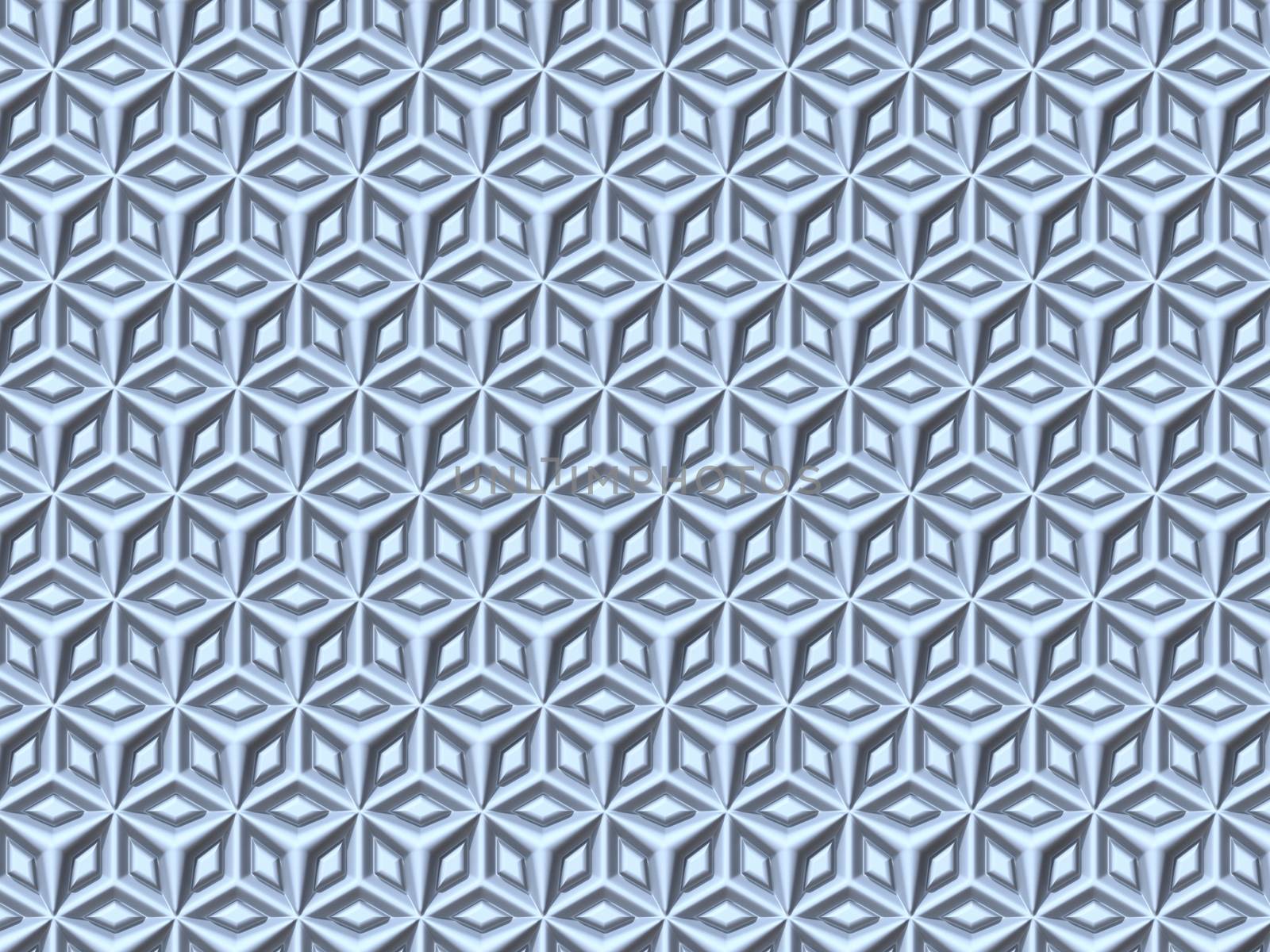 Abstract hexagonal white background 3D render illustration