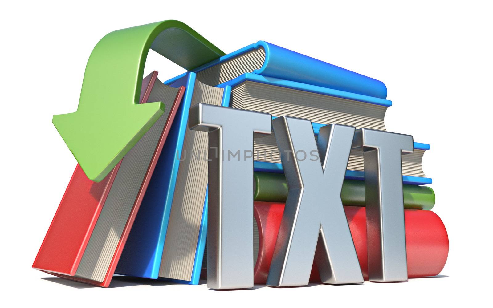 eBook TXT download concept 3D by djmilic