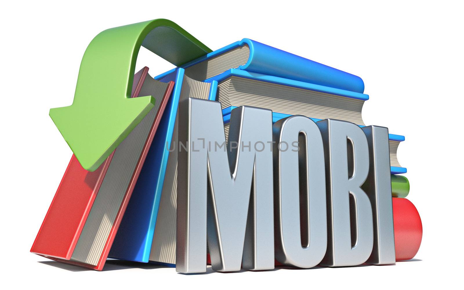 eBook MOBI download concept 3D by djmilic