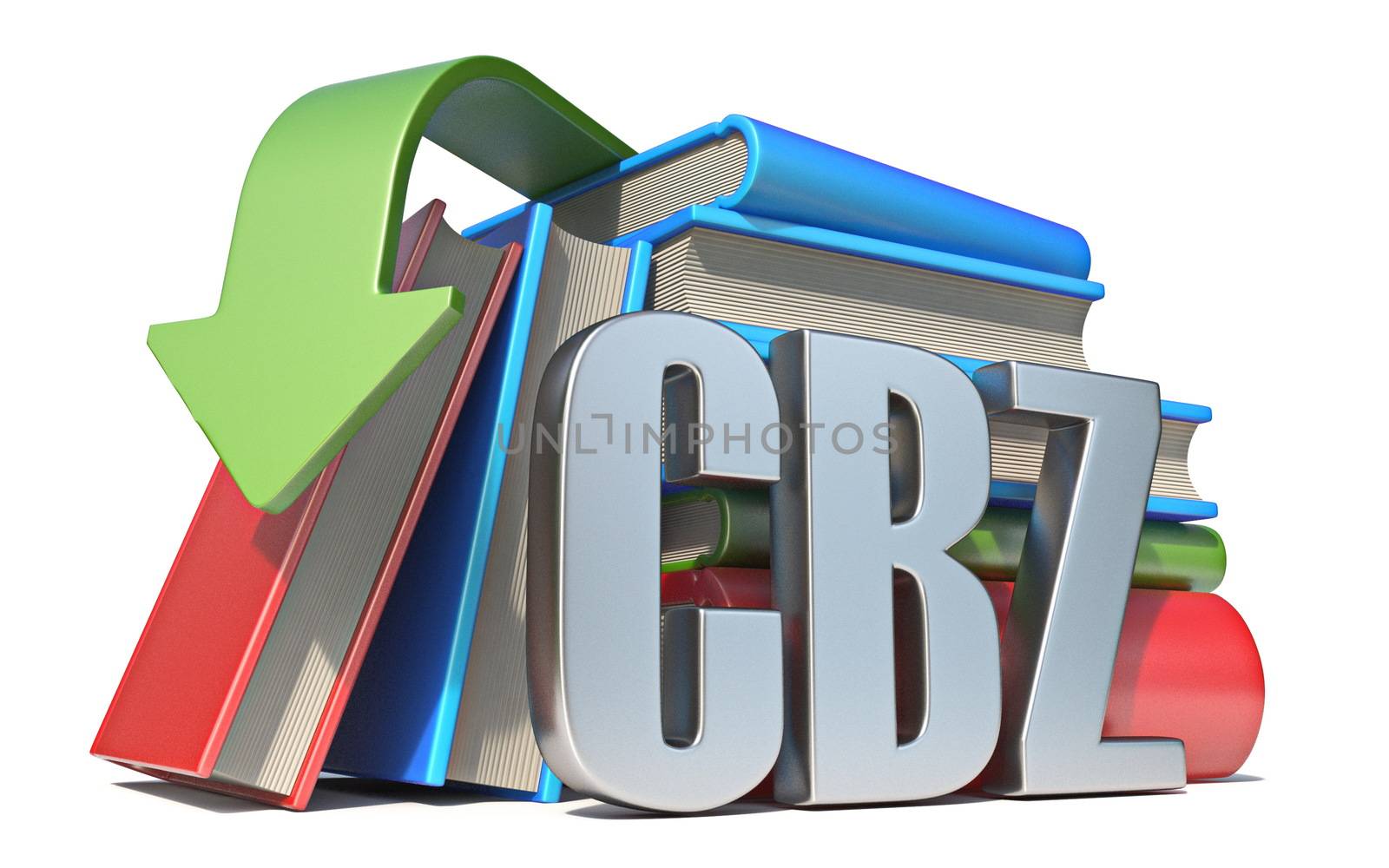 eBook CBZ download concept 3D by djmilic