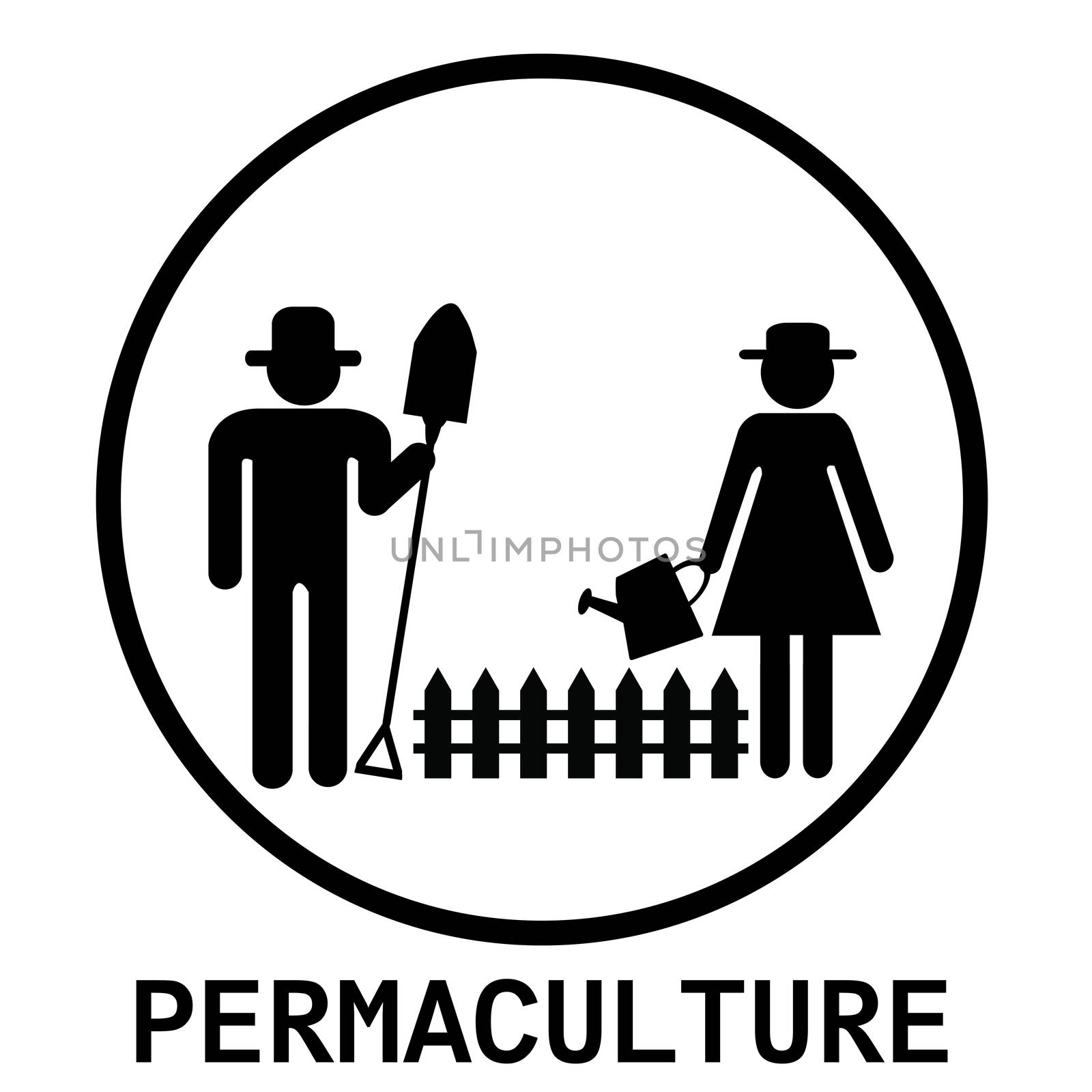 Permaculture design with garden workers by hibrida13