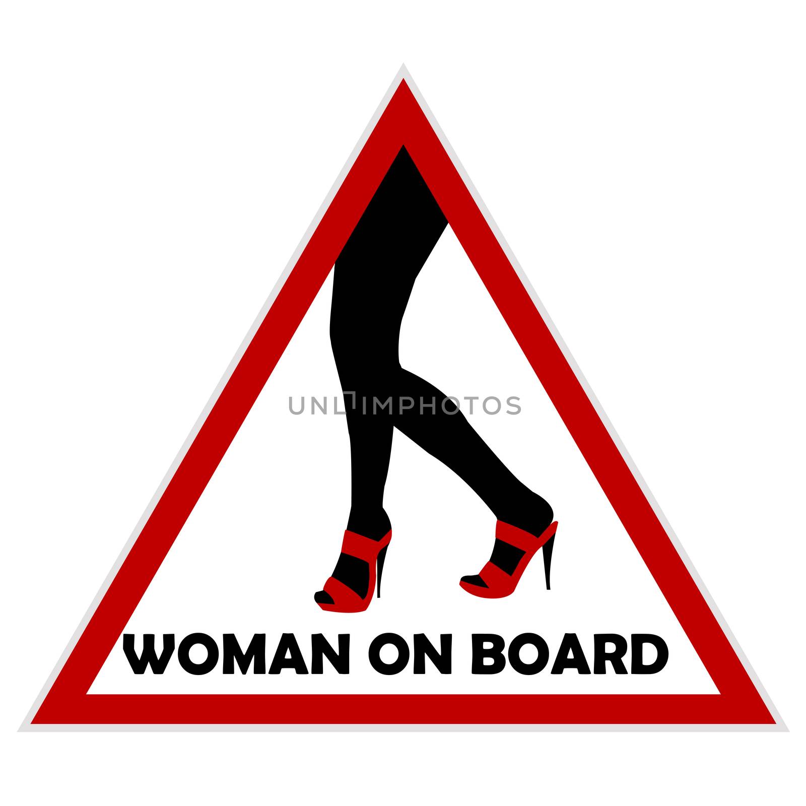 Woman on board sign by hibrida13