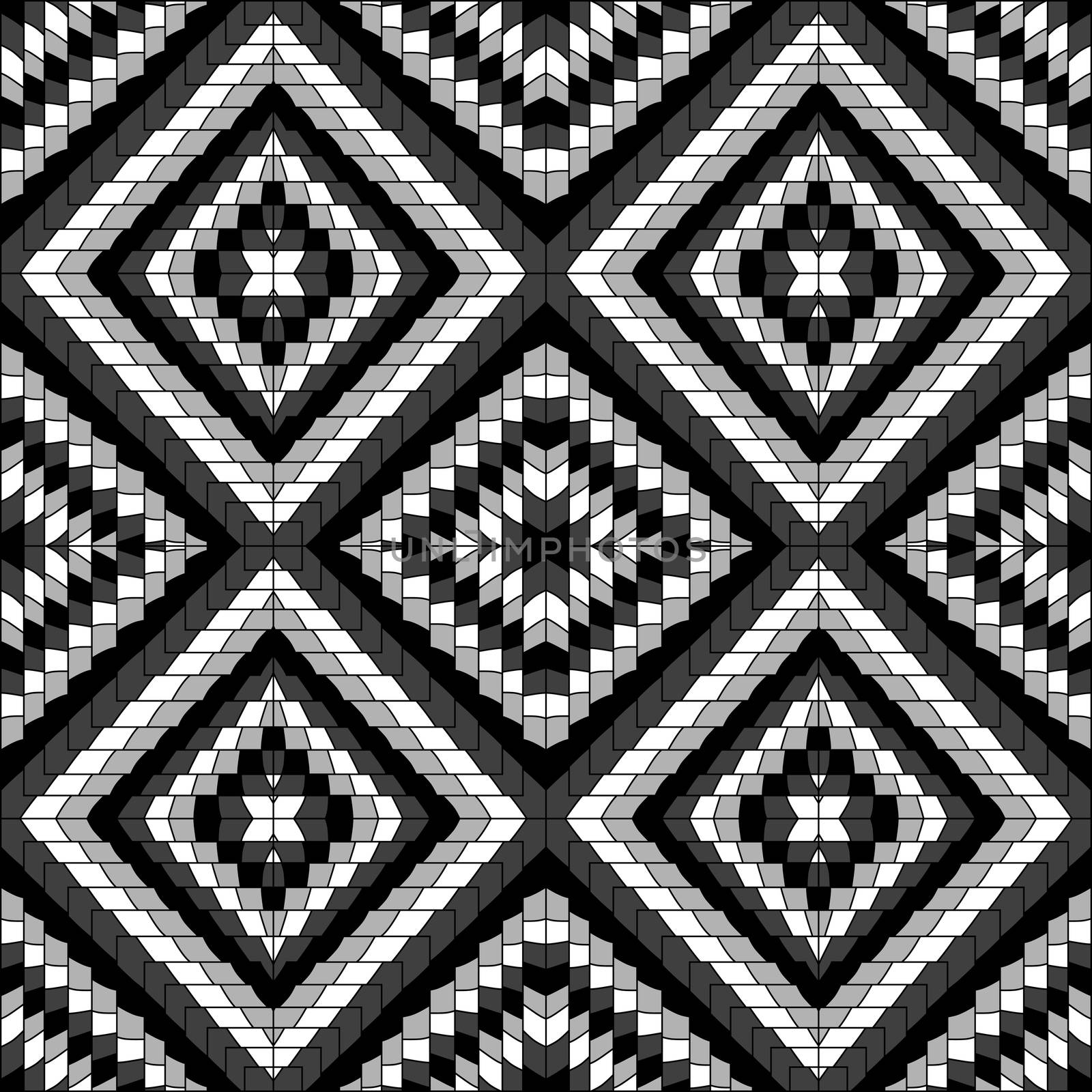 Black and white geometrical pattern