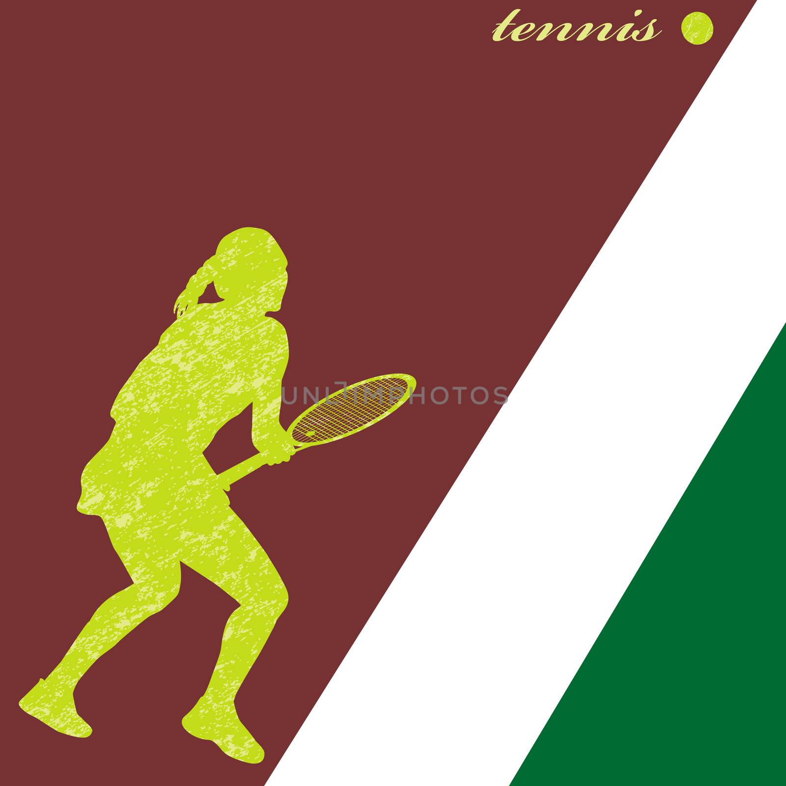 Silhouette of a tennis player by hibrida13