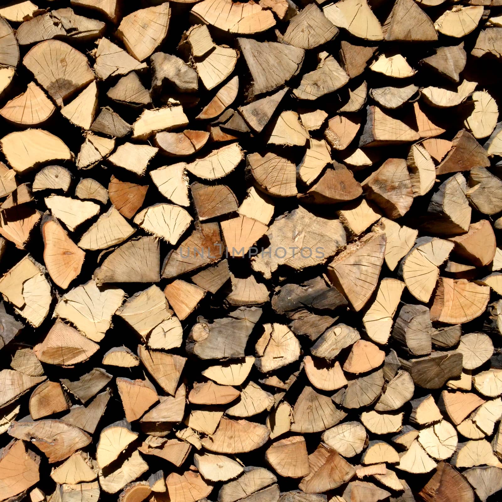 Pile of wood background