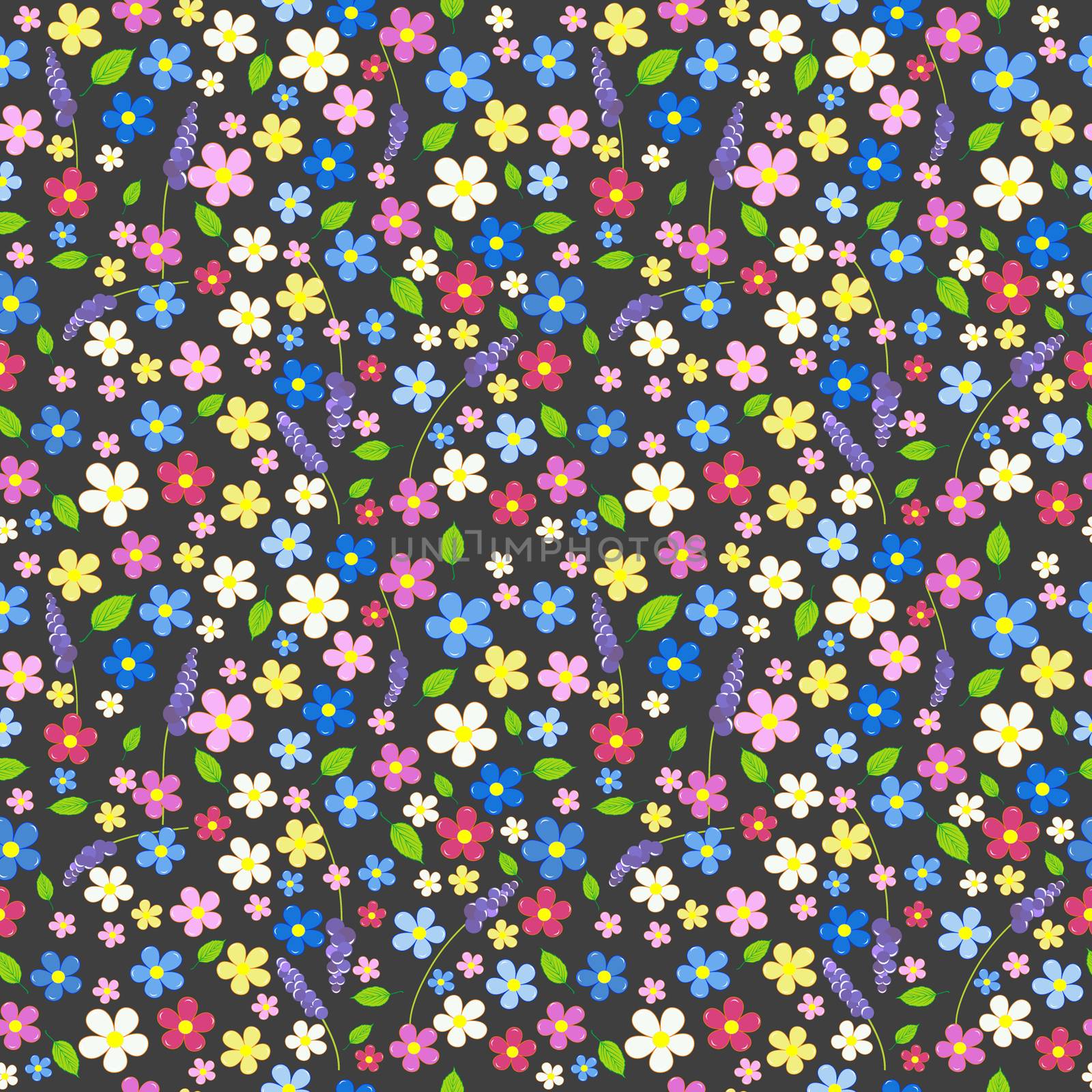 Seamless floral background by hibrida13