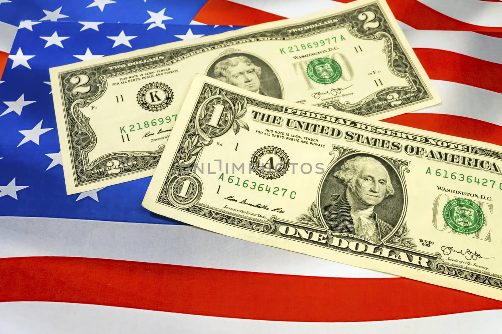 close up US dollar banknotes on background.