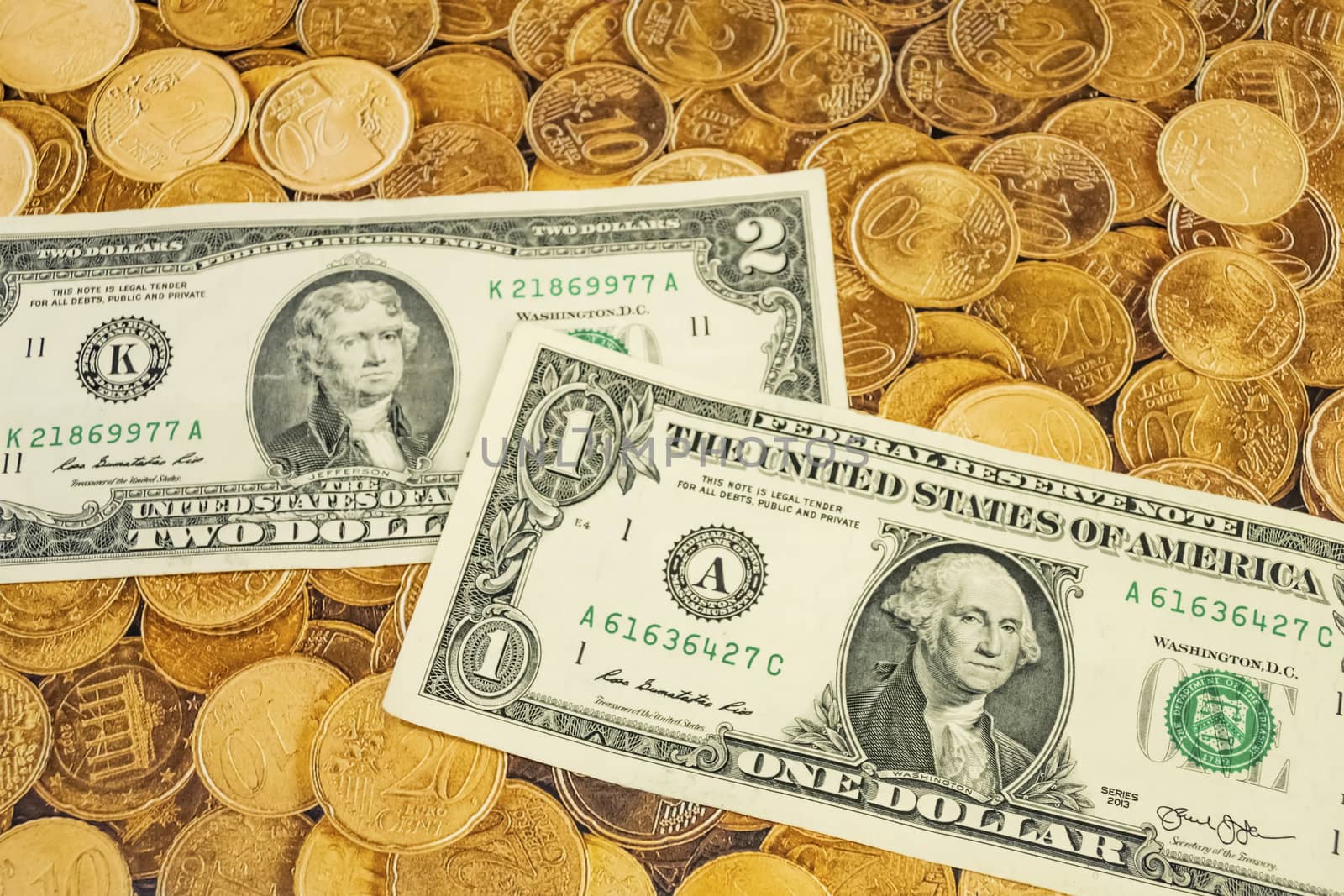 close up US dollar banknotes on background.