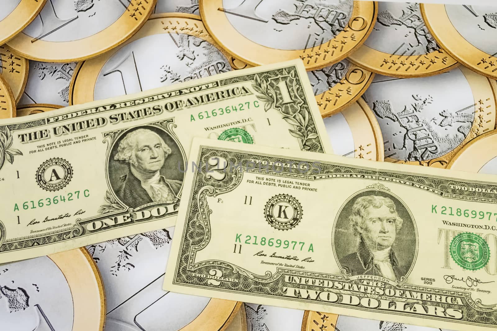 close up US dollar banknotes on background.
