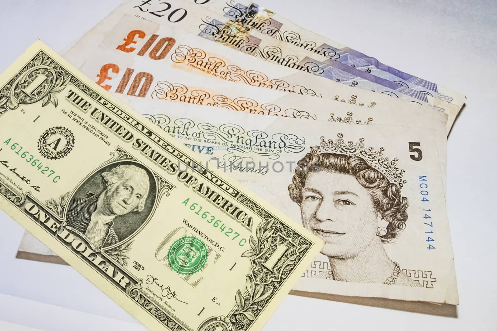 close up US dollar banknotes on background.