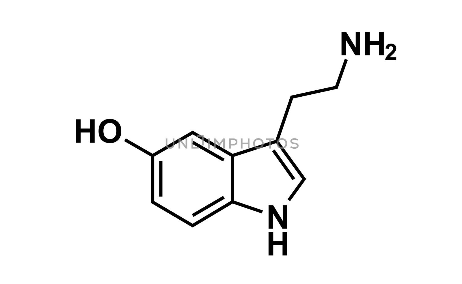 serotonin chemical formula science symbol elements reaction