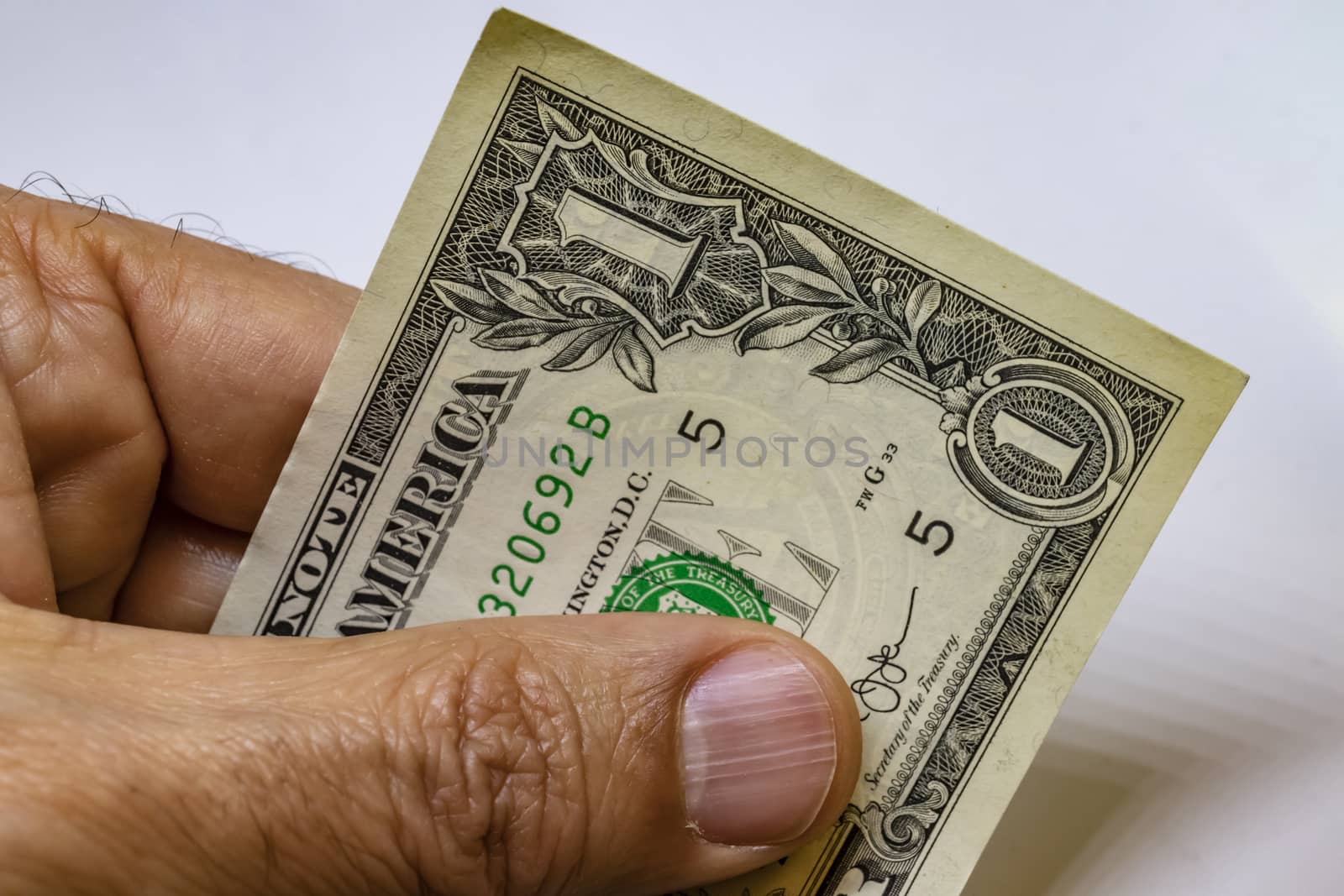 close up US dollar banknotes on background.