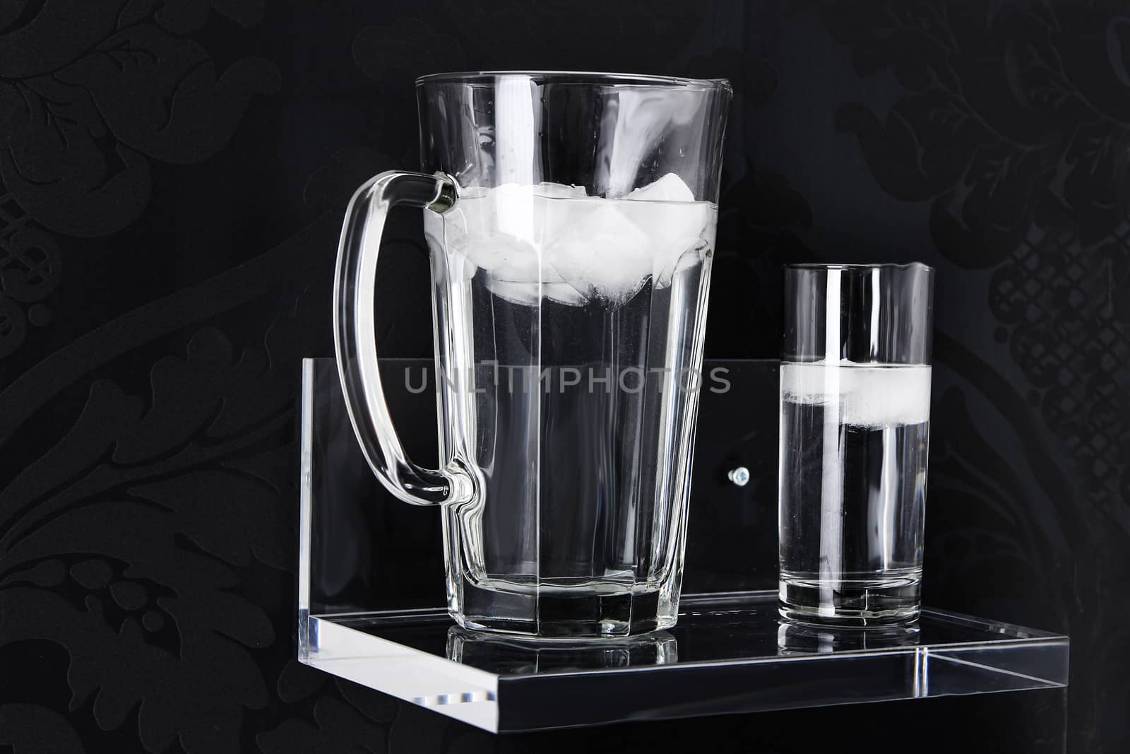 plexiglass display with with water glass by PeterHofstetter