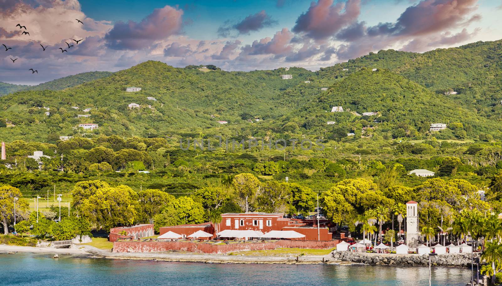 Old Red Fort on Coast of St Croix by dbvirago