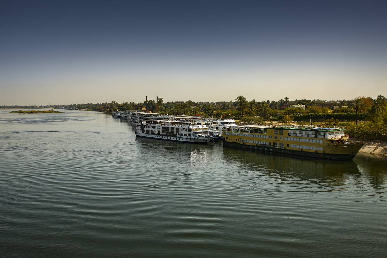 tourist boat on nile river in Luxor - egypt by PeterHofstetter