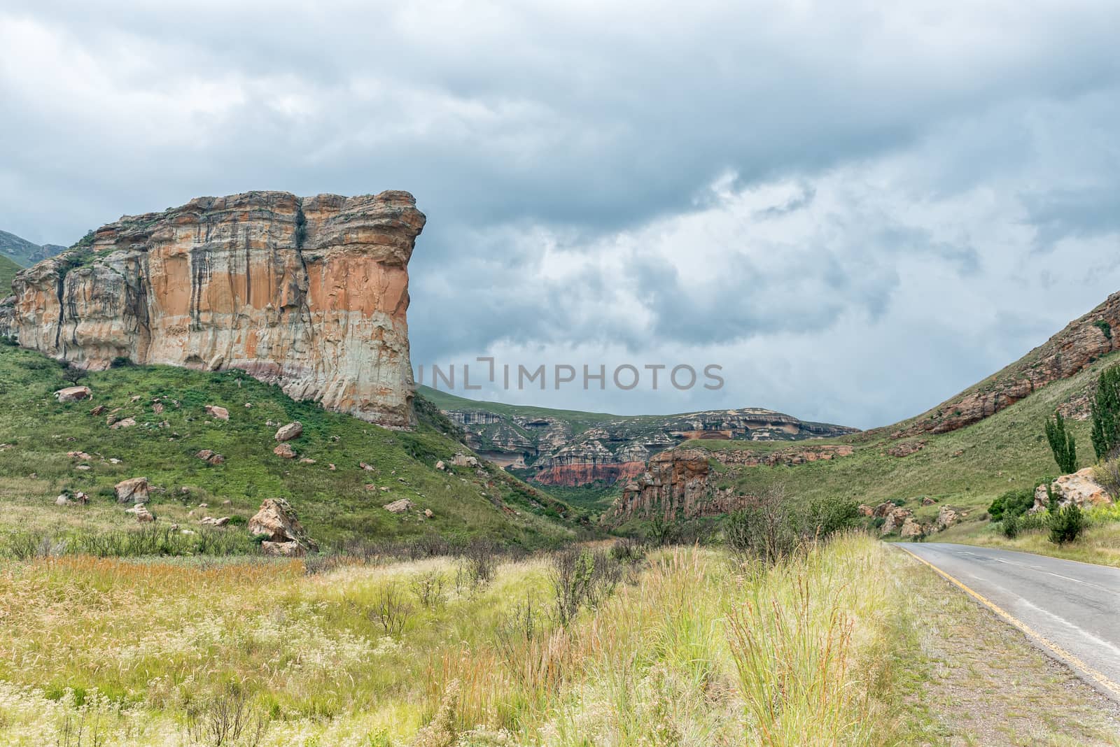 Brandwag buttress, a sandstone cliff, at Golden Gate by dpreezg