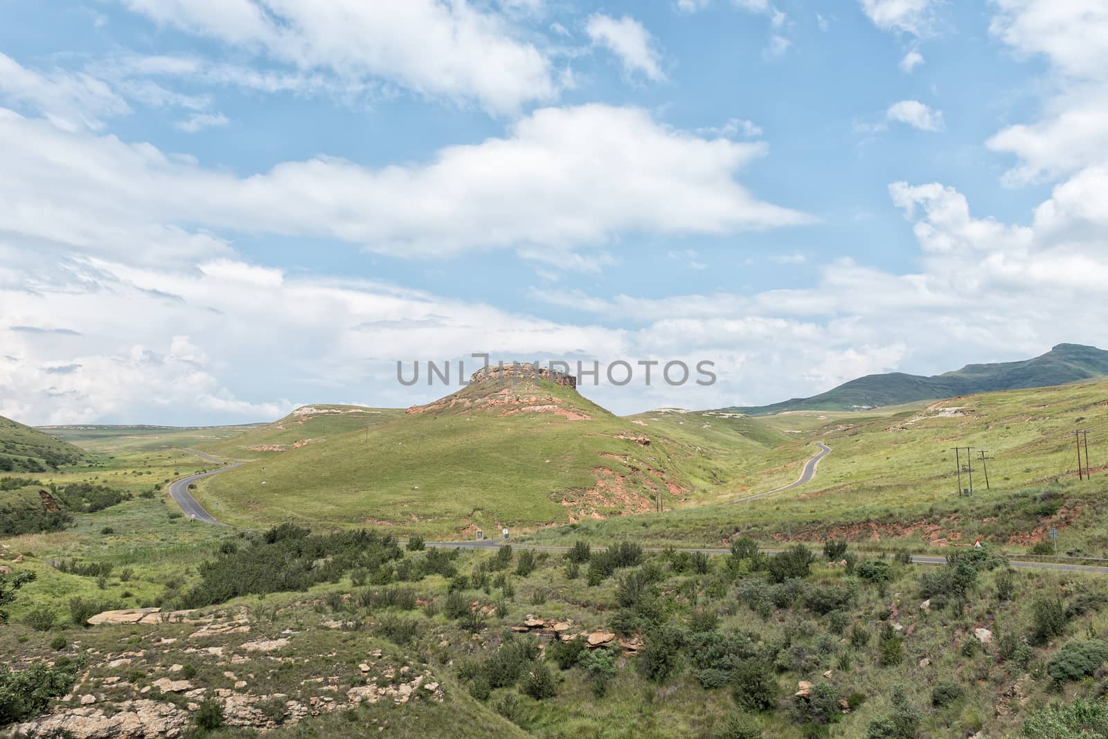 View from the Rooidraai Viewpoint near Glen Reenen at Golden Gate