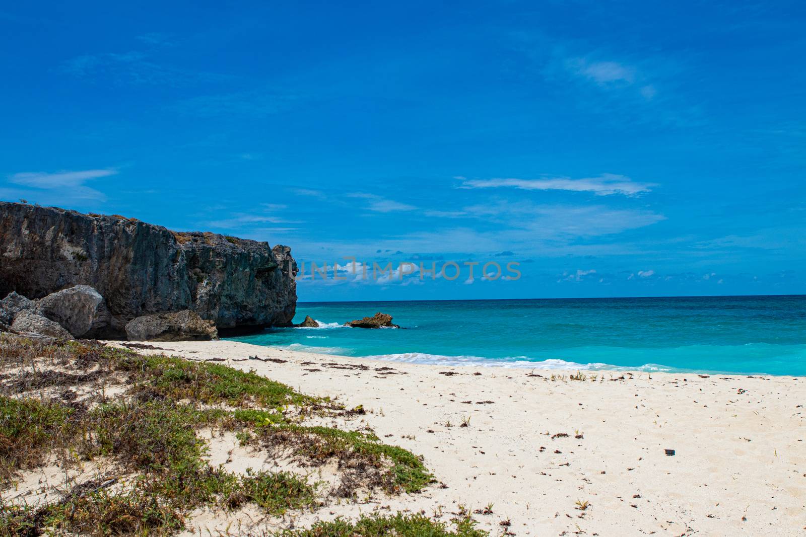 beautiful beach with blue sea on Barbados by PeterHofstetter