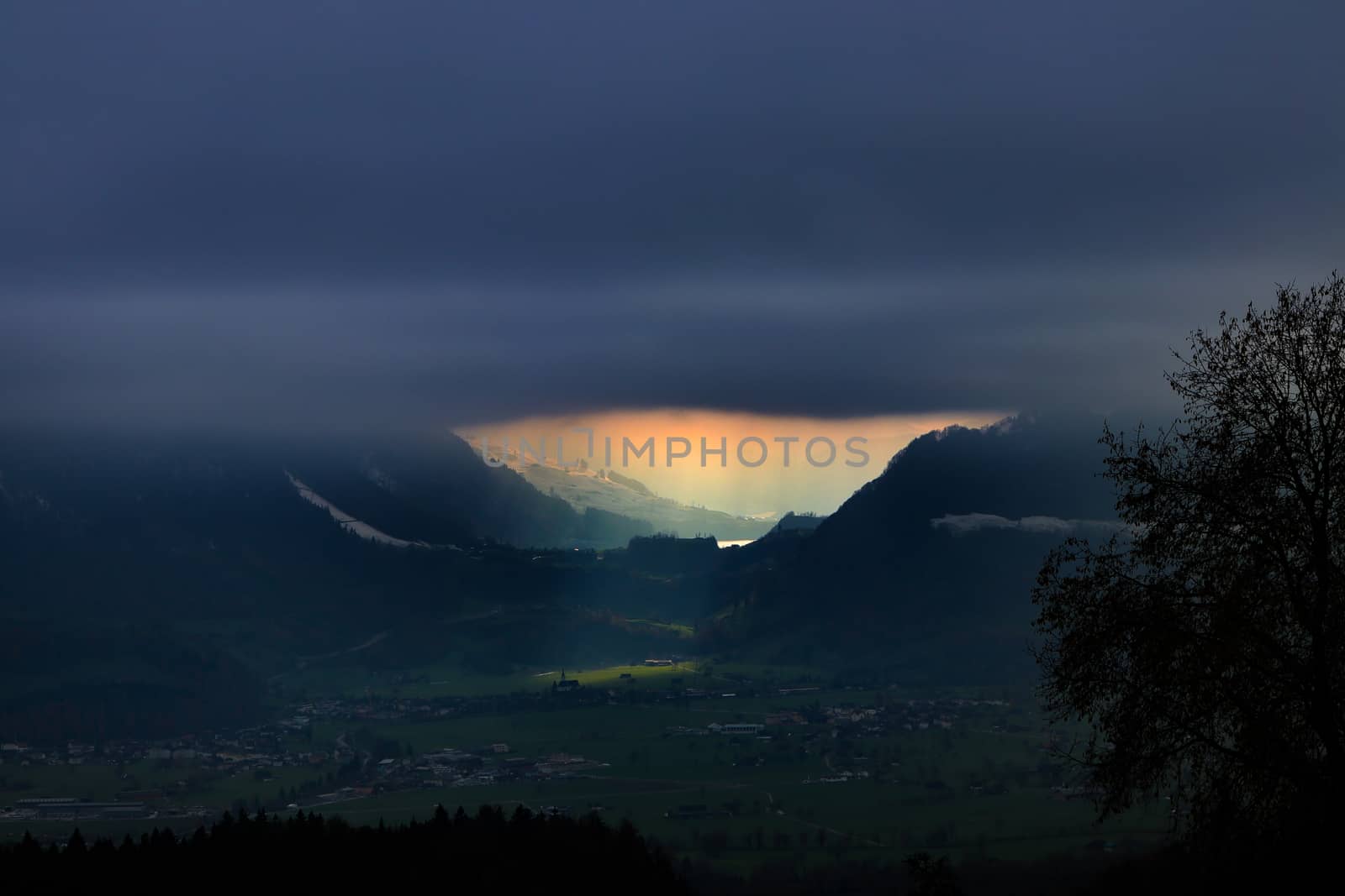 above the fog in Lungern with the swiss Alps by PeterHofstetter