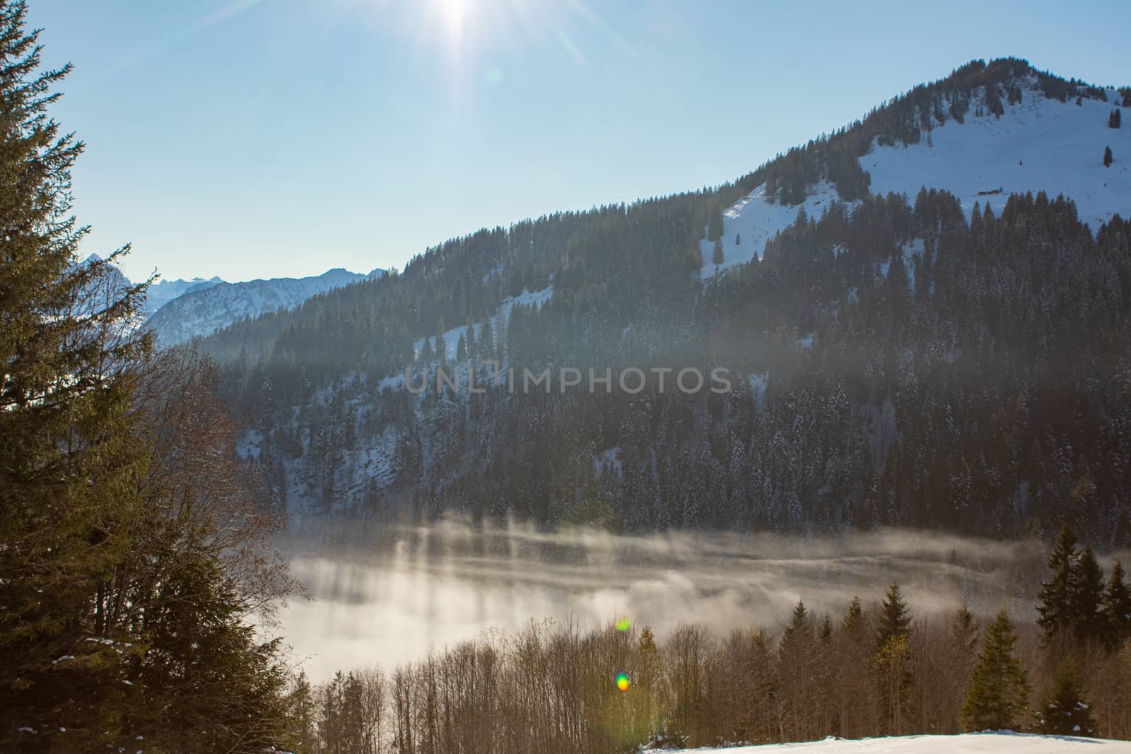 above the fog in Lungern with the swiss Alps by PeterHofstetter