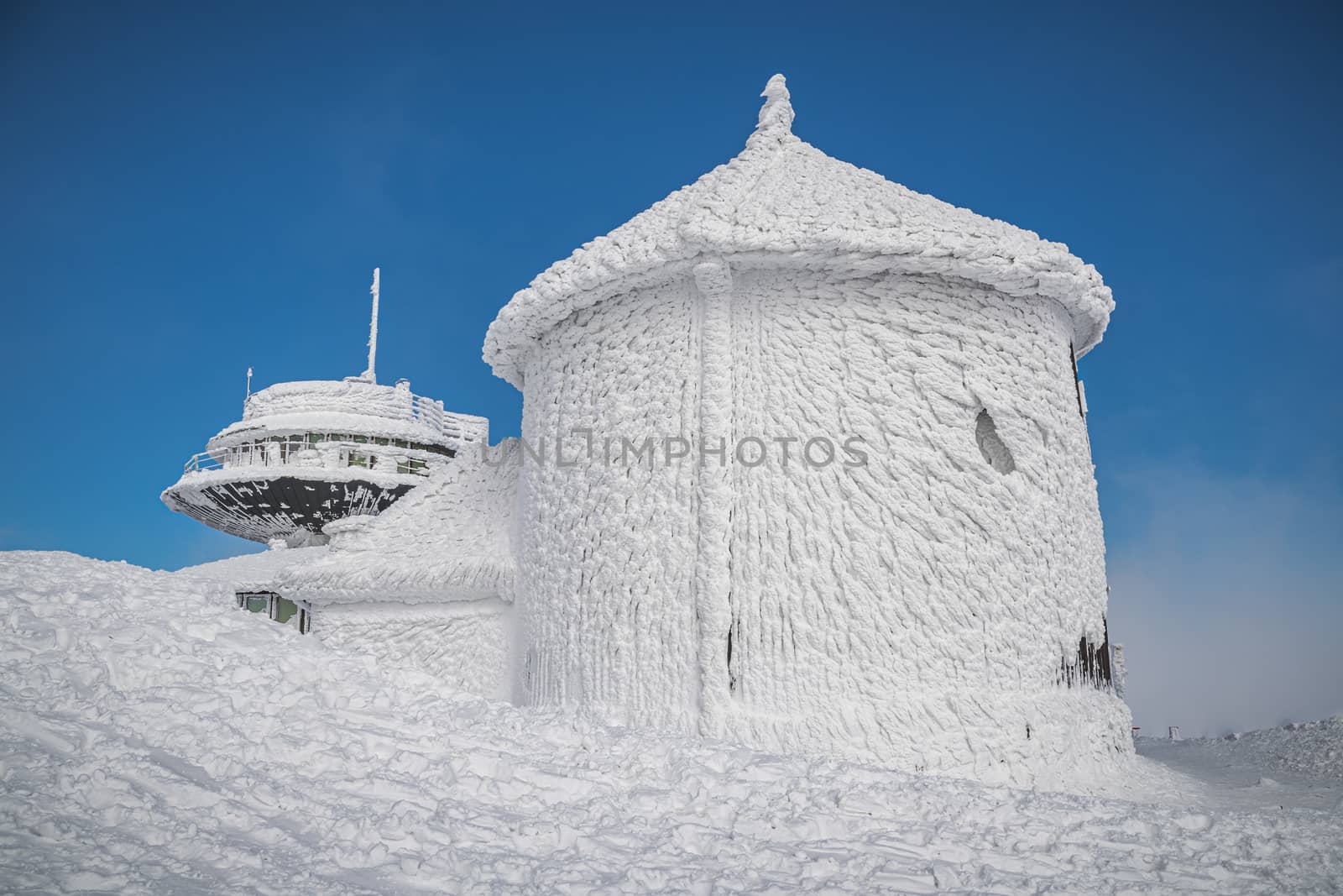 Chapel Lawrence on the top of mountain Snezka as called in czech - Kaple sv. Vavrince. Highes mountain of Czech Republic by petrsvoboda91