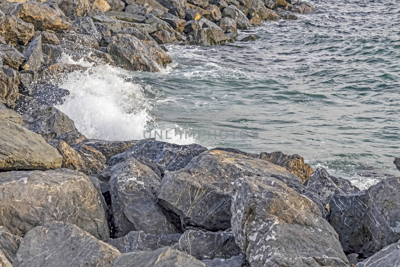 wavy sea view in nature for background and wallpaper