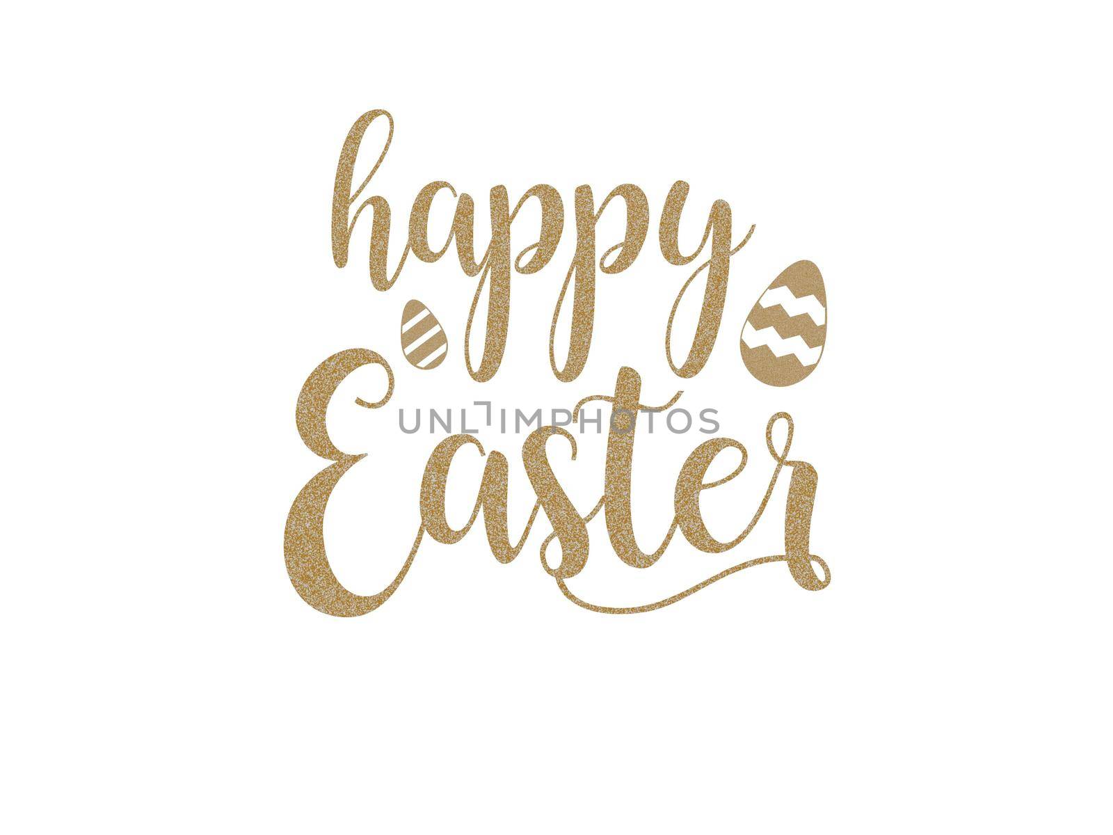 Happy easter on white background - 3d rendering by mariephotos