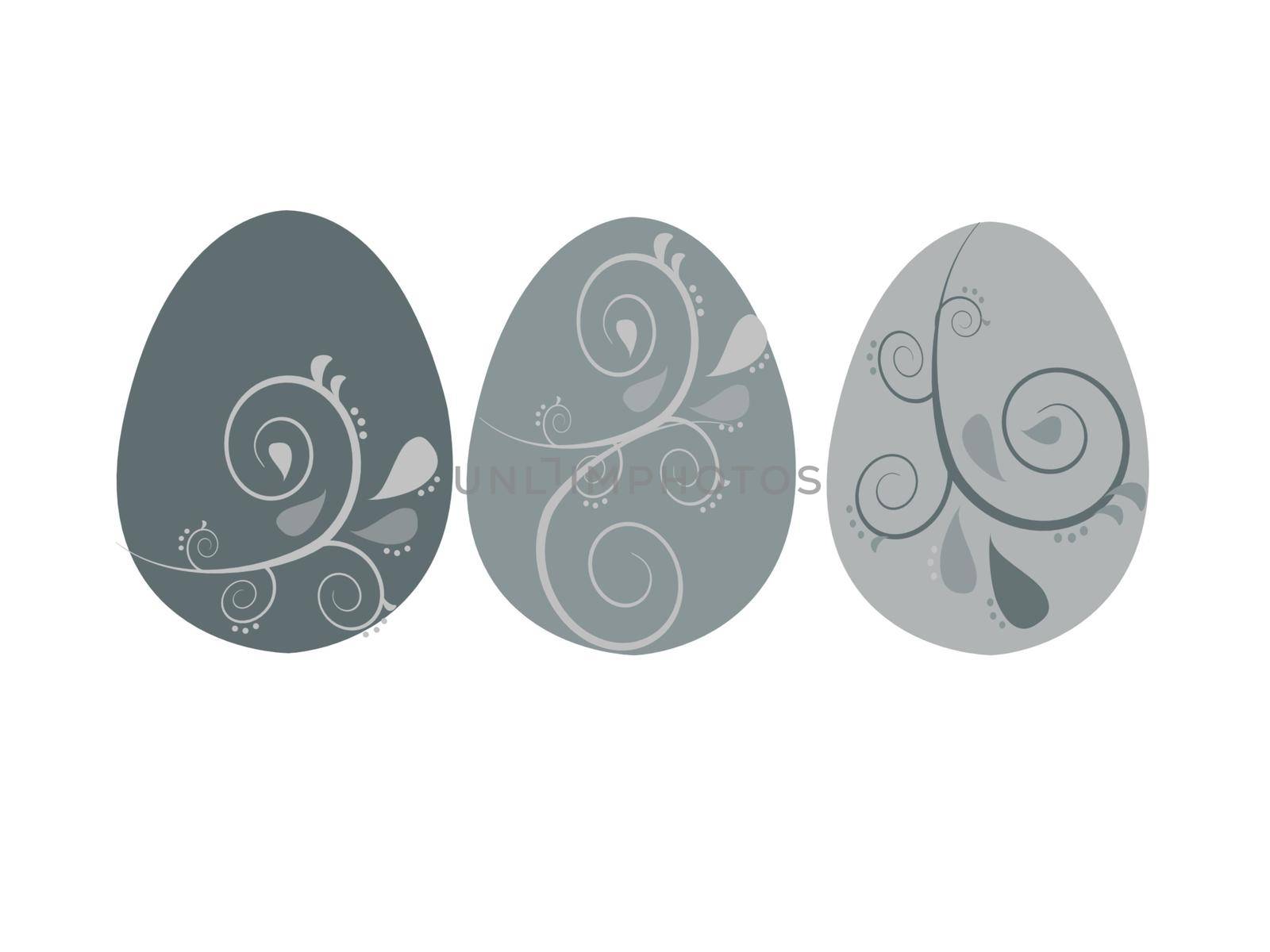 Happy easter colors on white background - 3d rendering