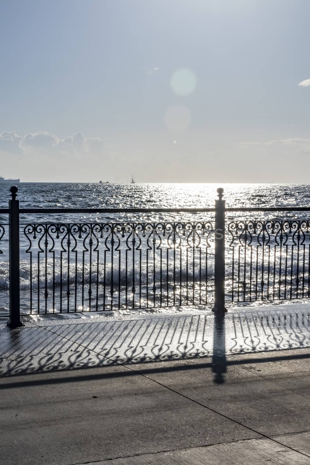 wavy sea view in nature for background and wallpaper