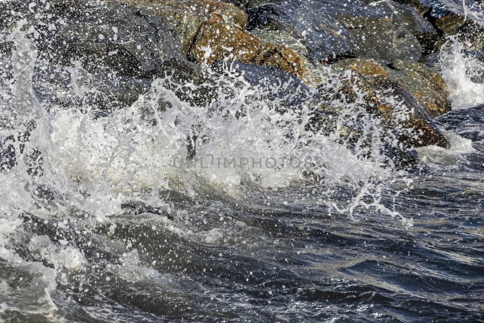 wavy sea view in nature for background and wallpaper by yilmazsavaskandag