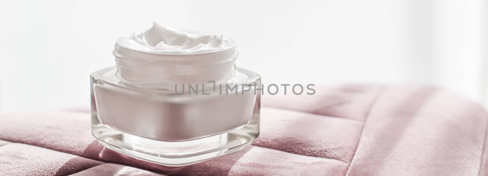 Face cream moisturizer in a jar, luxury skincare cosmetics and o by Anneleven