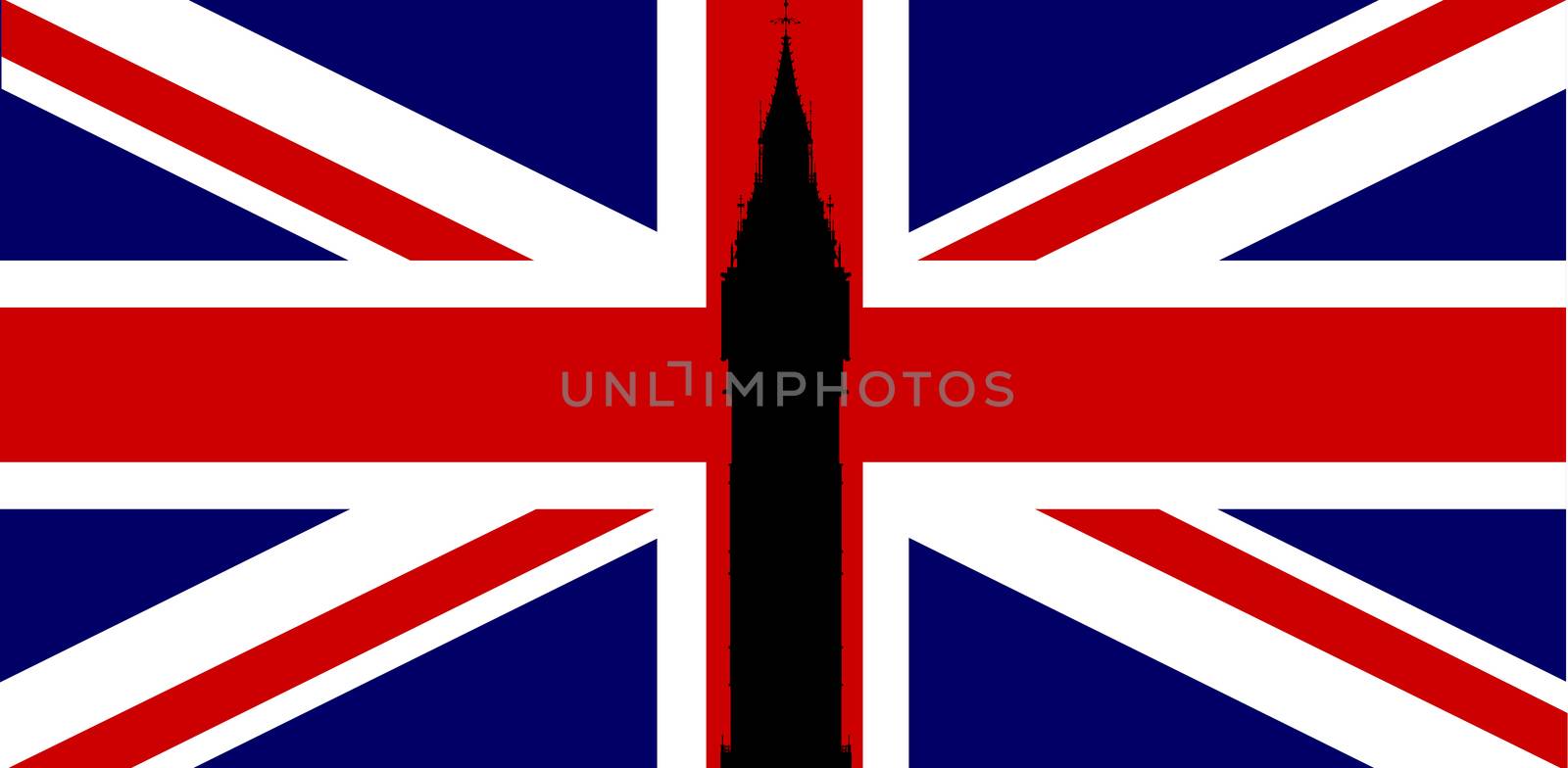 Union Flag Big Ben by Bigalbaloo