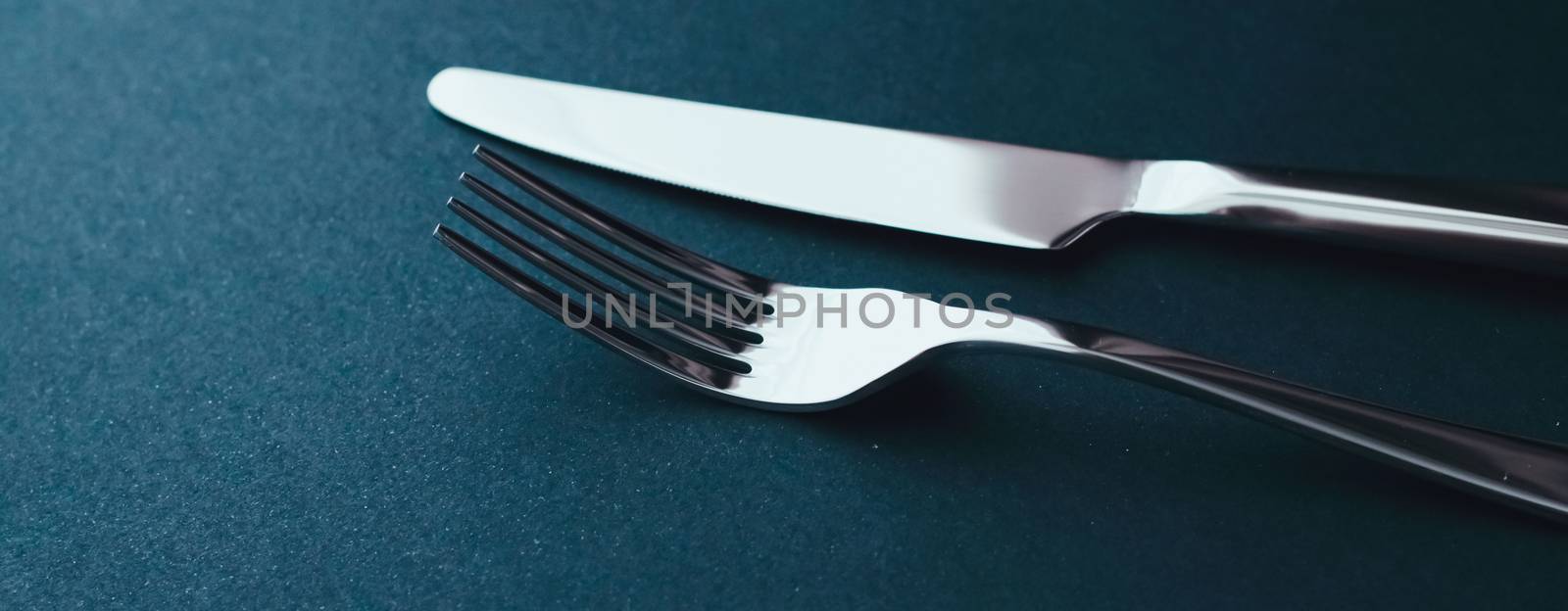 Fork and knife, silver cutlery for table decor, minimalistic des by Anneleven