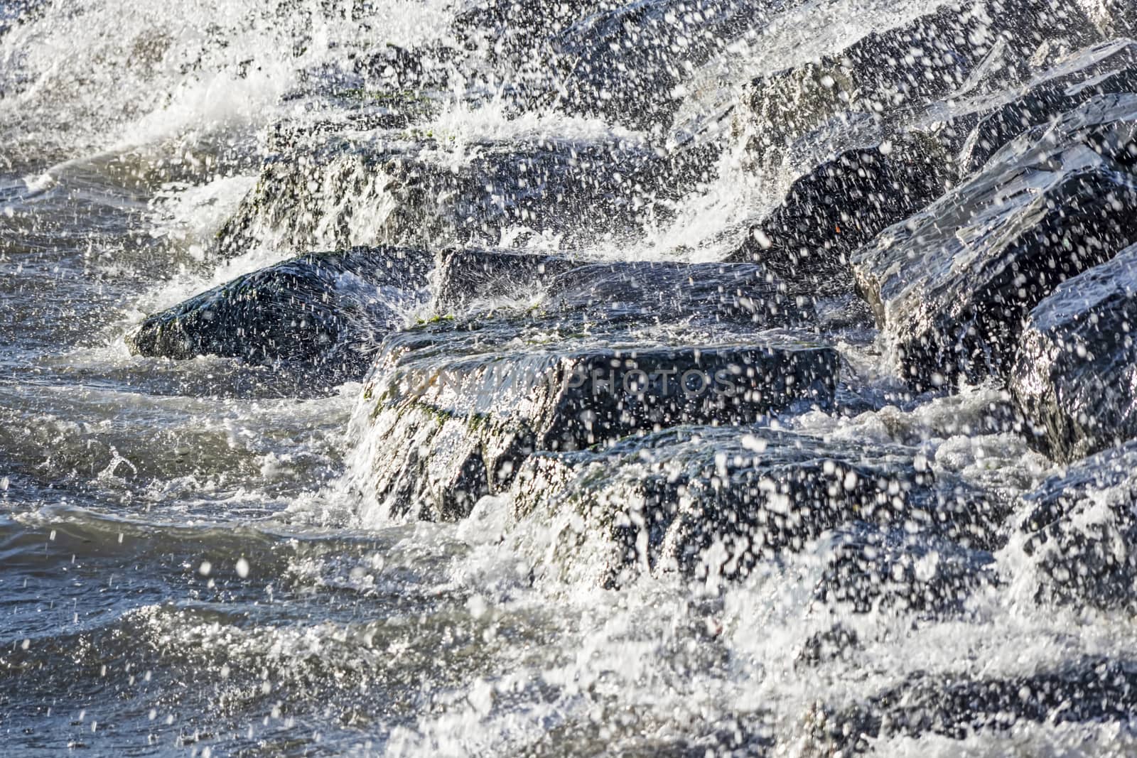 wavy sea view in nature for background and wallpaper